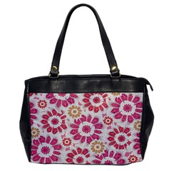 Feminine Flowers Pattern Oversize Office Handbag (one Side) by dflcprints