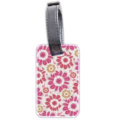 Feminine Flowers Pattern Luggage Tag (two Sides) by dflcprints