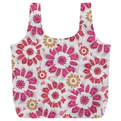 Feminine Flowers Pattern Reusable Bag (xl) by dflcprints