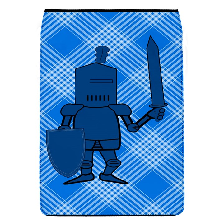 Blue Knight On Plaid Removable Flap Cover (Small)
