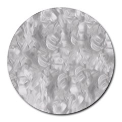 Abstract In Silver 8  Mouse Pad (round) by StuffOrSomething