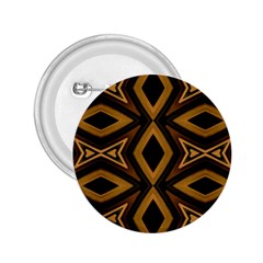 Tribal Diamonds Pattern Brown Colors Abstract Design 2.25  Button