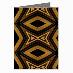 Tribal Diamonds Pattern Brown Colors Abstract Design Greeting Card