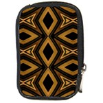 Tribal Diamonds Pattern Brown Colors Abstract Design Compact Camera Leather Case