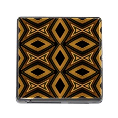 Tribal Diamonds Pattern Brown Colors Abstract Design Memory Card Reader With Storage (square) by dflcprints