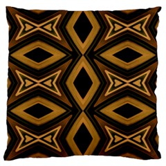 Tribal Diamonds Pattern Brown Colors Abstract Design Large Cushion Case (Single Sided) 