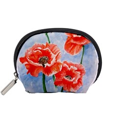 Poppies Accessory Pouch (small) by ArtByThree