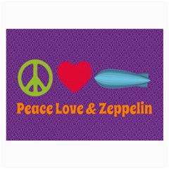 Peace Love & Zeppelin Glasses Cloth (large) by SaraThePixelPixie