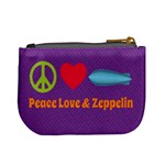 Peace Love & Zeppelin Coin Change Purse Back