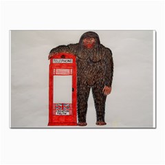 Big Foot & Phonebox  Postcard 4 x 6  (10 Pack) by creationtruth