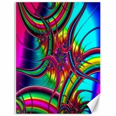 Abstract Neon Fractal Rainbows Canvas 18  X 24  (unframed) by StuffOrSomething