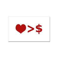 Love Is More Than Money Sticker 100 Pack (Rectangle)