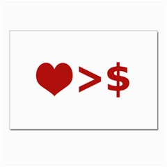 Love Is More Than Money Postcards 5  x 7  (10 Pack)