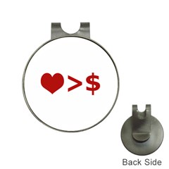 Love Is More Than Money Hat Clip With Golf Ball Marker by dflcprints