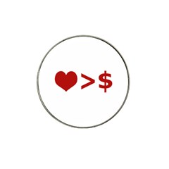 Love Is More Than Money Golf Ball Marker (for Hat Clip)
