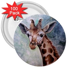 Giraffe 3  Button (100 Pack)