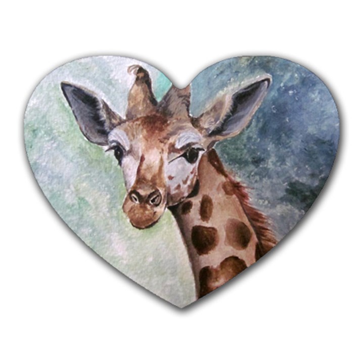 Giraffe Mouse Pad (Heart)