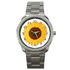 Sunflower Sport Metal Watch by sdunleveyartwork