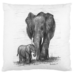 Elephant Large Cushion Case (single Sided) 