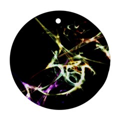 Futuristic Abstract Dance Shapes Artwork Round Ornament (two Sides) by dflcprints