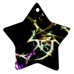 Futuristic Abstract Dance Shapes Artwork Star Ornament (two Sides)