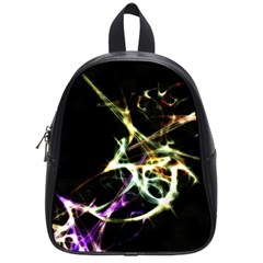 Futuristic Abstract Dance Shapes Artwork School Bag (small) by dflcprints