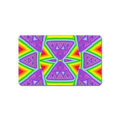 Trippy Rainbow Triangles Magnet (name Card) by SaraThePixelPixie