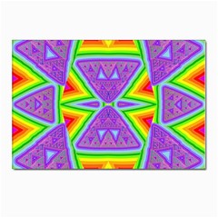 Trippy Rainbow Triangles Postcard 4 x 6  (10 Pack) by SaraThePixelPixie