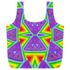 Trippy Rainbow Triangles Reusable Bag (xl) by SaraThePixelPixie