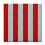 Red and White Stripes Face Towel Front