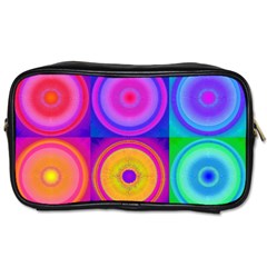 Retro Circles Travel Toiletry Bag (two Sides) by SaraThePixelPixie