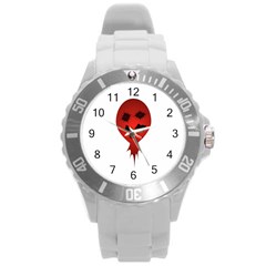 Evil Face Vector Illustration Plastic Sport Watch (large) by dflcprints