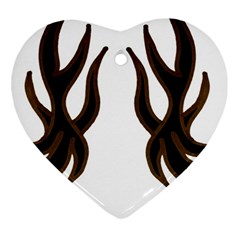 Dancing Fire Heart Ornament (two Sides) by coolcow