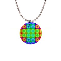 Rainbow Circles Button Necklace by SaraThePixelPixie