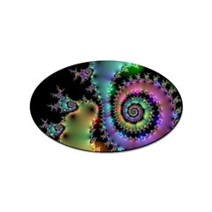 Satin Rainbow, Spiral Curves Through The Cosmos Sticker 10 Pack (oval) by DianeClancy