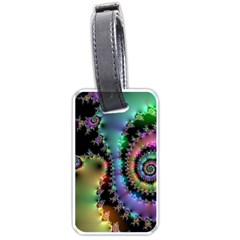 Satin Rainbow, Spiral Curves Through The Cosmos Luggage Tag (one Side) by DianeClancy