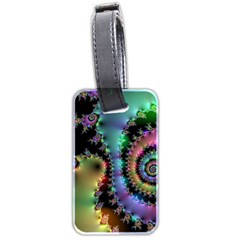 Satin Rainbow, Spiral Curves Through The Cosmos Luggage Tag (two Sides) by DianeClancy