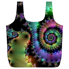 Satin Rainbow, Spiral Curves Through The Cosmos Reusable Bag (xl) by DianeClancy