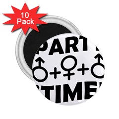 Party Time Threesome Sex Concept Typographic Design 2 25  Button Magnet (10 Pack) by dflcprints