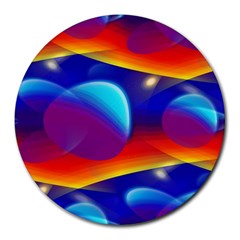 Planet Something 8  Mouse Pad (round) by SaraThePixelPixie