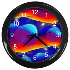 Planet Something Wall Clock (black) by SaraThePixelPixie