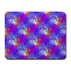 Rainbow Led Zeppelin Symbols Small Mouse Pad (rectangle) by SaraThePixelPixie