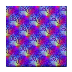 Rainbow Led Zeppelin Symbols Face Towel by SaraThePixelPixie