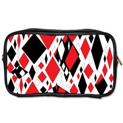Distorted Diamonds In Black & Red Travel Toiletry Bag (one Side) by StuffOrSomething