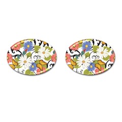 Floral Fantasy Cufflinks (oval) by R1111B