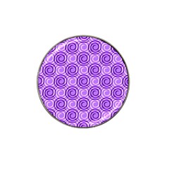 Purple And White Swirls Background Golf Ball Marker (for Hat Clip) by Colorfulart23