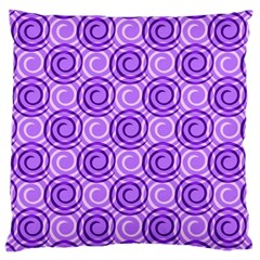 Purple And White Swirls Background Large Cushion Case (two Sided)  by Colorfulart23