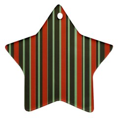 Festive Stripe Star Ornament by Colorfulart23