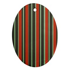 Festive Stripe Oval Ornament (two Sides) by Colorfulart23