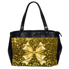 Golden Sequins And Bow Oversize Office Handbag (two Sides) by ElenaIndolfiStyle